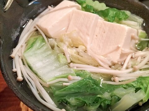 白菜湯豆腐♪